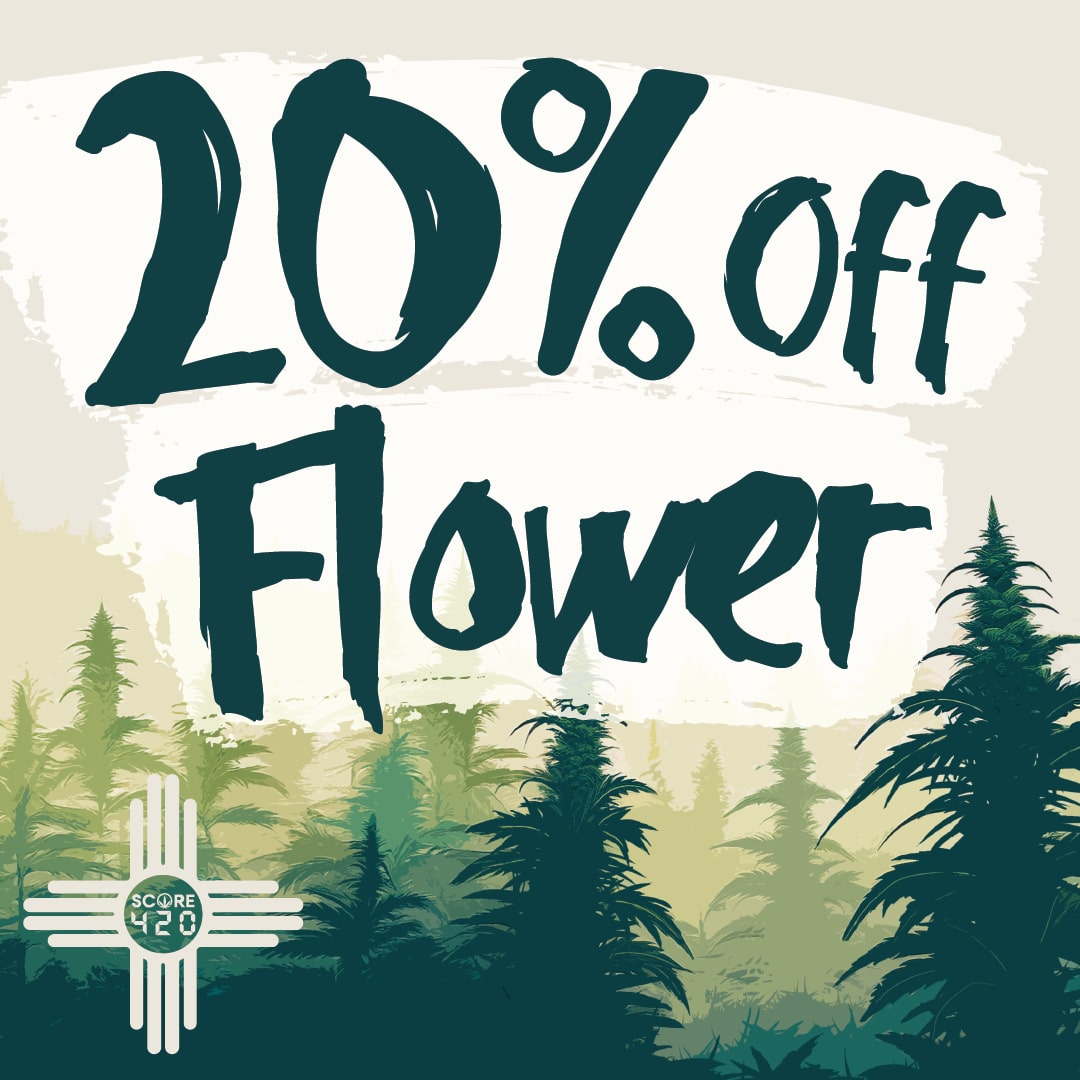 20% off flower in stores every Tuesday