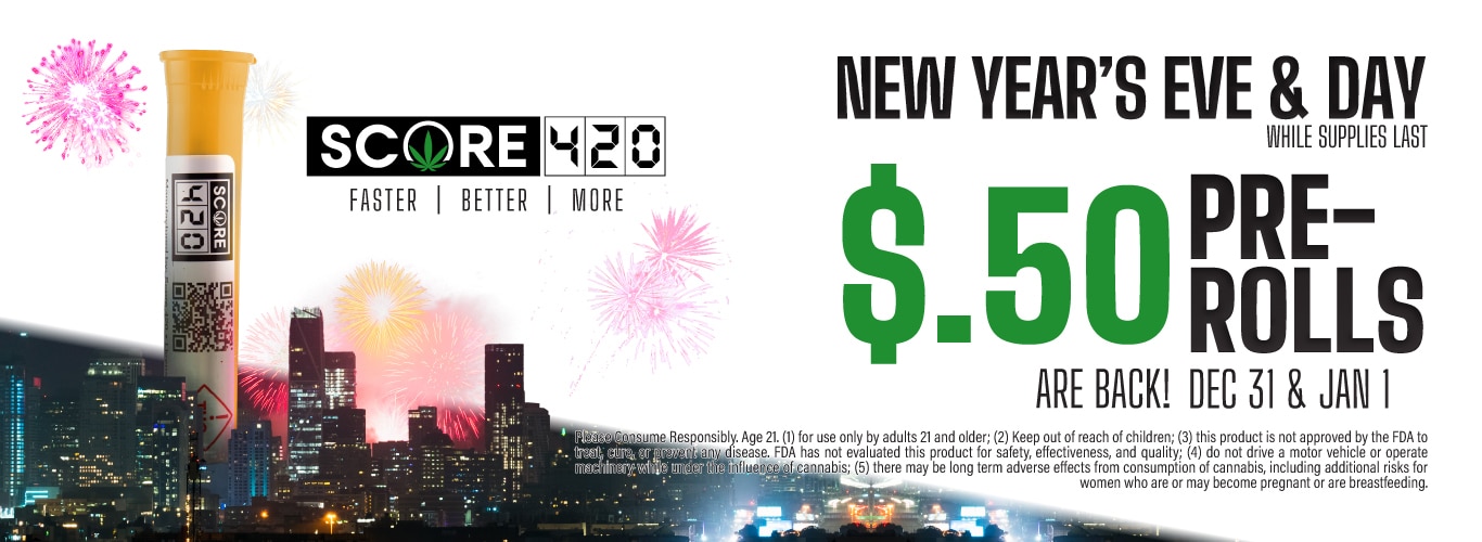 50 cent prerolls for new years eve