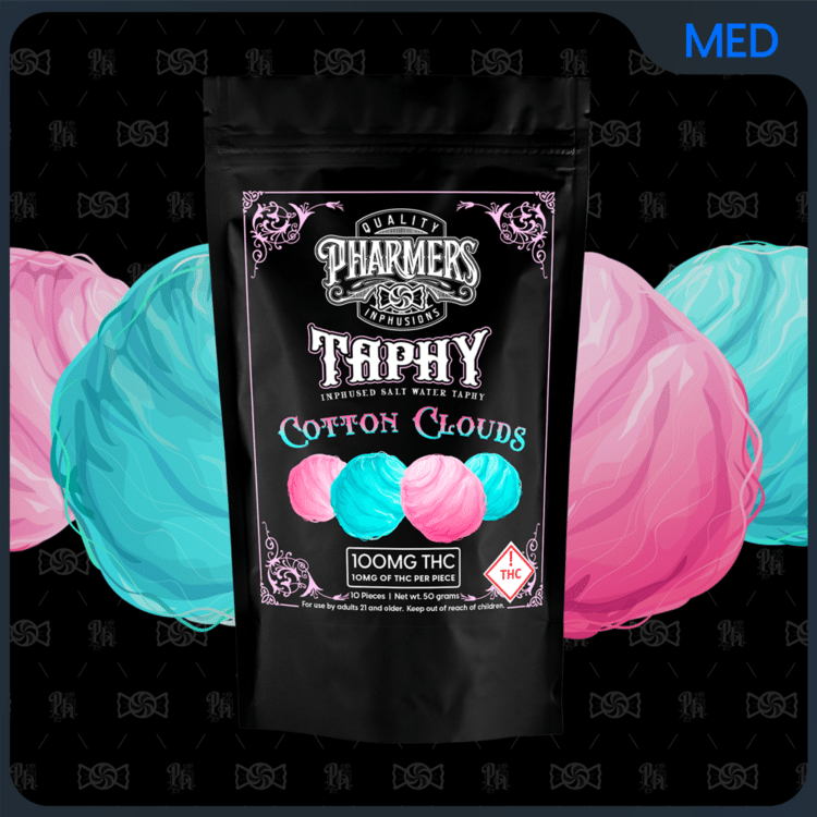 Pharmers Quality Cotton Clouds (H) 100mg Taphy
