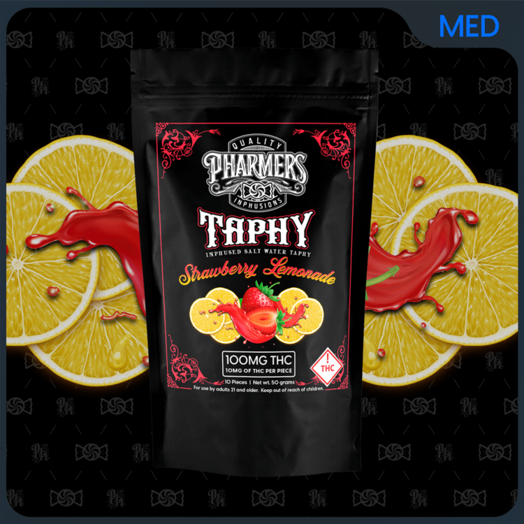 Pharmers Quality Strawberry Lemonade (H) 100mg Taphy
