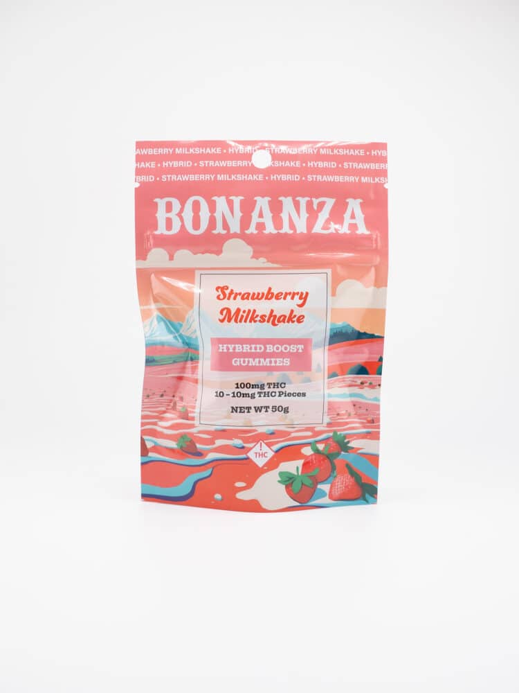 Bonanza Strawberry Milkshake (H) Gummies 100mg