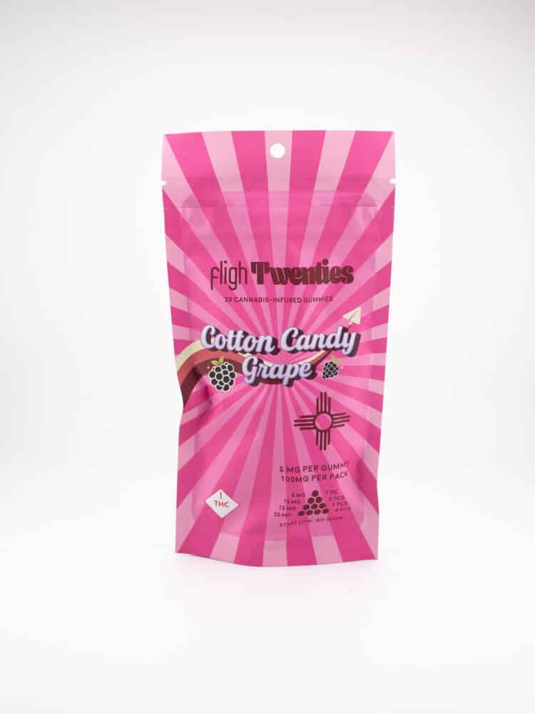 Fligh Cotton Candy Grape (I) 100mg Gummies