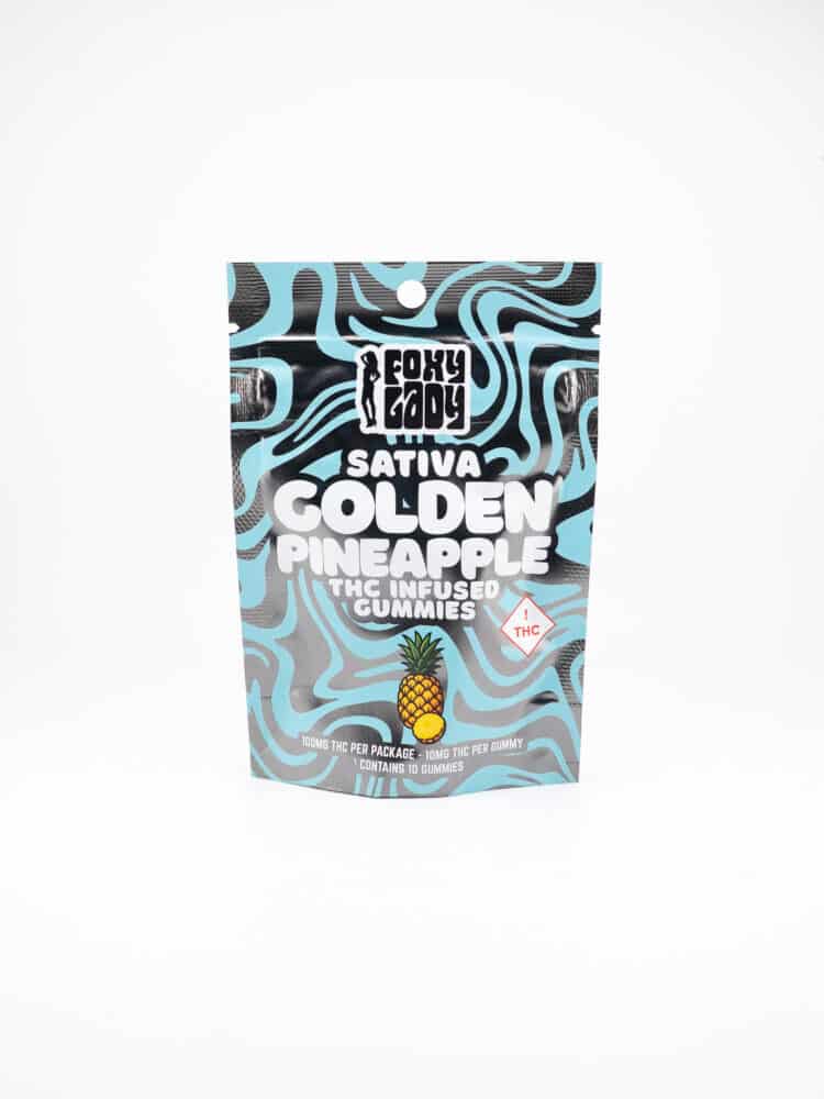 Foxy Lady Golden Pineapple (S) 100mg Gummies