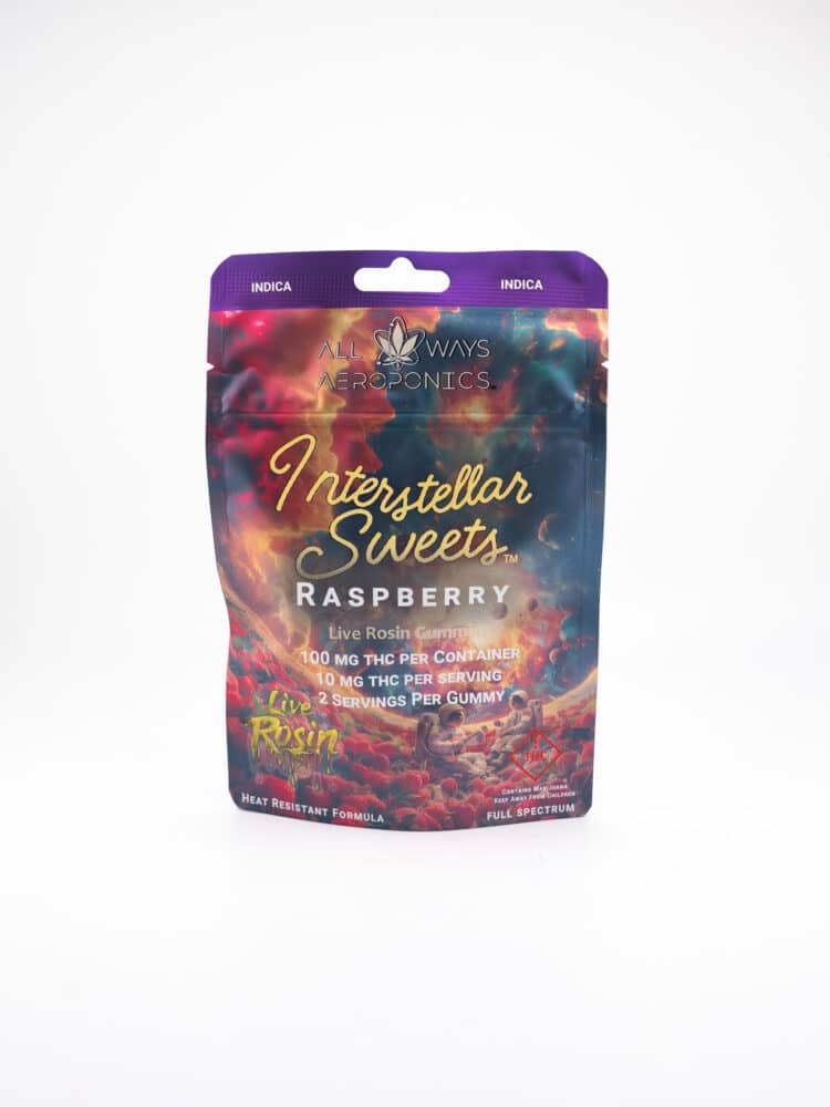 Interstellar Live Rosin Gummies Raspberry (I) 100mg