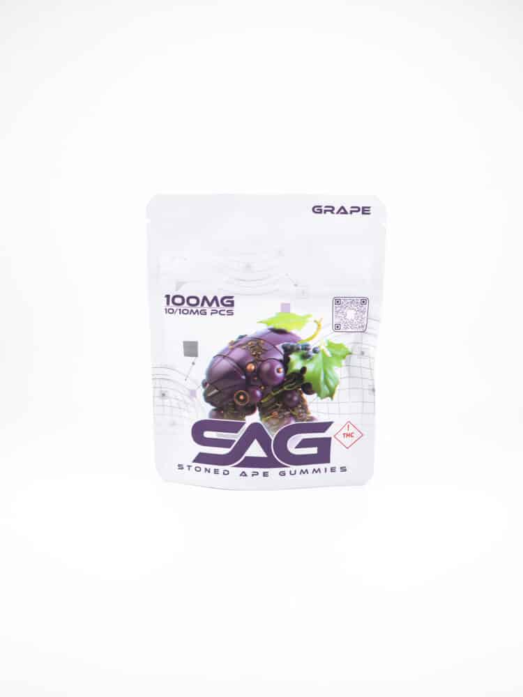 Stoned Ape Grape (H) 100mg Gummies