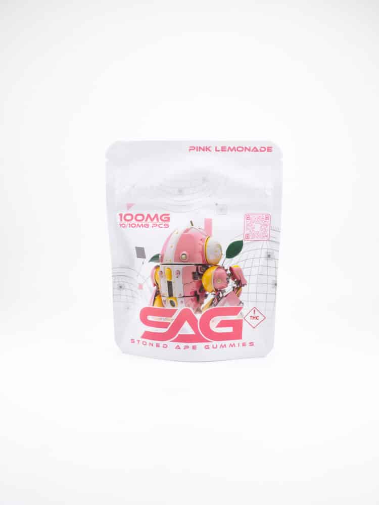 Stoned Ape Pink Lemonade (H) 100mg Gummies
